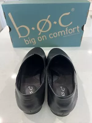 B.O.C Footwear Women Black Suree Leather Loafer Shoes Slip On US Label Size 8M • $20