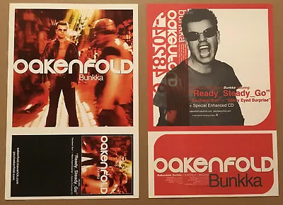 PAUL OAKENFOLD Rare 2002 DOUBLE SIDED PROMO POSTER FLAT For Bunkka CD 12x18 MINT • $29.99