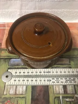 Vintage Pearsons Of Chesterfield Brown Glazed Casserole Dish Made In England VGC • $32.50