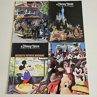 Disney News Magazine 1978 Lot Of 4 Issues Spring Summer Fall Winter • $22.50