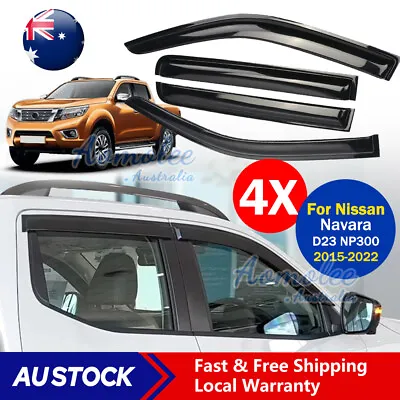 Injection Window Visors Weather Shield Fit For Nissan Navara NP300 D23 2015-2023 • $36.95