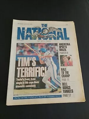 The National Sports Daily Paper June 25  1990 New York Mets Tim Teufel • £9.63