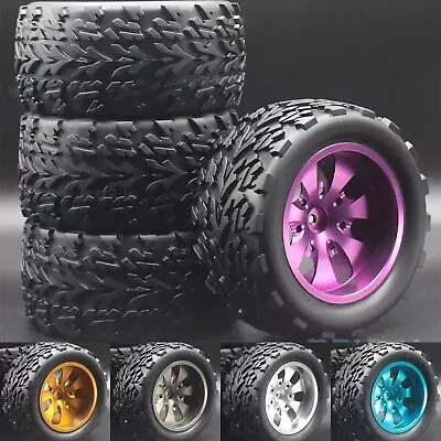 1/10 Rc Monster Truck Aluminium Wheels & Tires For ECX Ruckus 4WD • $87.90