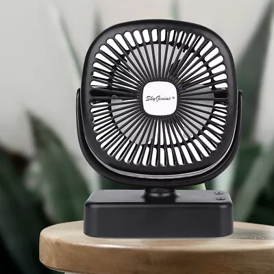 Skygenius Mini Desktop Fan 5000mAh Camping Fan LED Night Light Battery Operated • $18.68