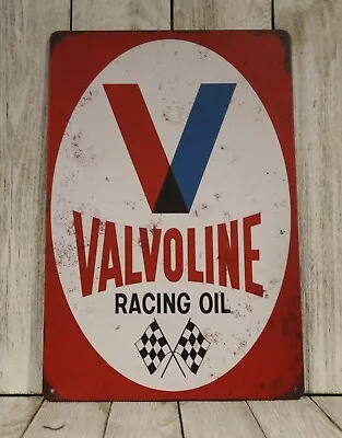 Valvoline Motor Oil Gas Station Tin Sign Vintage Rustic Style Ad Mechanic Garage • $10.97