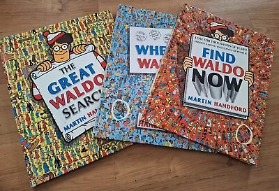 Set Of 3 First Edition Vintage Wheres Waldo Find The Great Search Books • $45