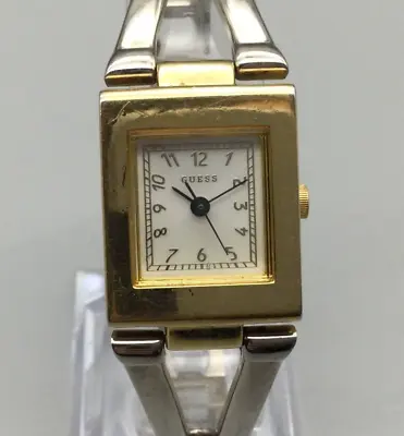 Guess Watch Women Silver Gold Two Tone Square Dial 20mm New Battery 6  • $18.74