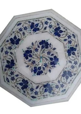 12  Marble Corner Table Top Inlay Pietra Dura Lapis Stones Floral Art Home Decor • $331.06