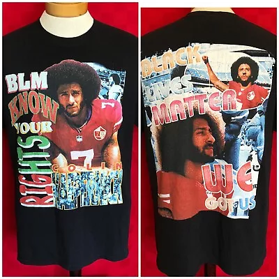 Colin Kaepernick Kaep BLM BLACK Lives Matter Bobo Shirt Large Rights 49ers Kneel • $15