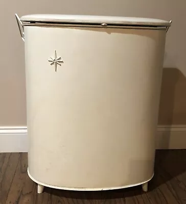 Detecto MCM Clothes Hamper Atomic Starburst Vinyl/Metal Laundry Vintage • $79.99