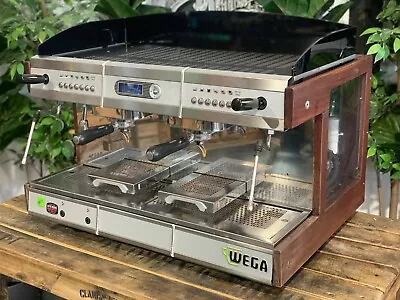 Wega Concept 2 Group Timber Espresso Coffee Machine Commercial Cafe Wholesale • $3250