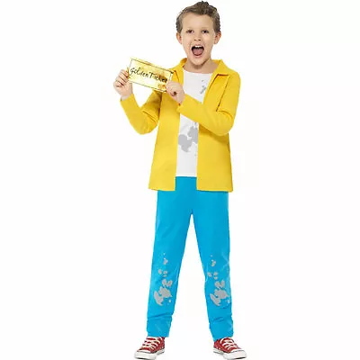 Roald Dahl Charlie Bucket Willy Wonka Children's Costume With Golden Ticket • $39.90