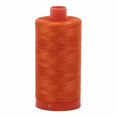 Orange (2235) Aurifil Mako 50 Wt Egyptian Cotton Thread - 1422 Yds - Large Spool • $13.40