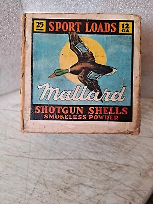 Nice MALLARD Duck Sport Loads Sears Roebuck Shotgun Shell Box 2PC. 12GA. • $159
