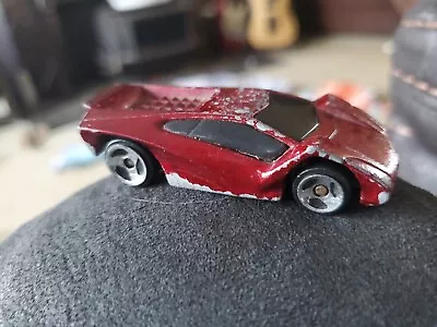 Hot Wheels McDonald’s Dark Red Lamborghini Maximizer Toy Car Vehicle Rare 1999 • $0.99