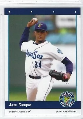 2011 Everett AquaSox (High-A Seattle Mariners) Jose Campos • $1.50