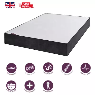 Latex Cool Gel Orthopaedic Memory Foam Mattress Reflex Double King Size Cobalt • £19.99