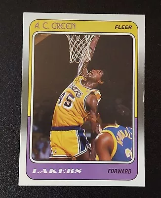 1988-89 Fleer Basketball A.C. Green  #66 88 EX+ Los Angeles Lakers 2nd Year Card • $0.99