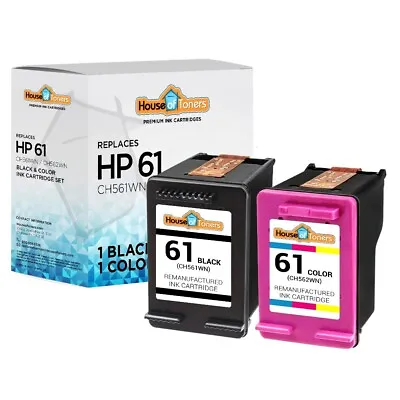 2PK For HP 61 Ink Cartridge 1-Black & 1-Color ENVY 4500 4501 4505 5530  • $21.70