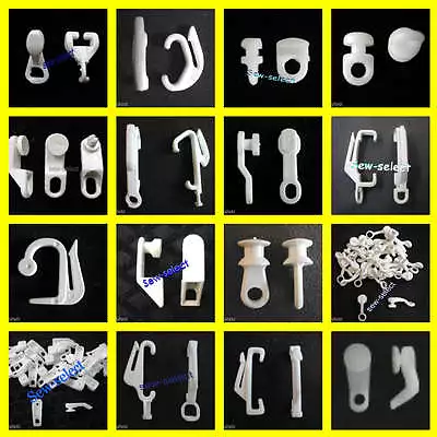 £9.30 • Buy 10 Curtain Track Gliders Glide Hooks Runners Pole Slides - Rail Tracking Parts