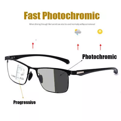 ​Varifocals Reading Glasses Men Women Transition Photochromic Anti-blue Light • £9.69