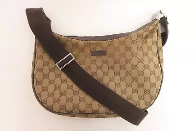 Authentic Vintage Gucci Canvas Shoulder Messenger Bag Crossbody #27160 • $59