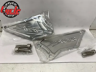 07 08 Ninja ZX-6R Rearset Foot Peg Mount Heel Guard Plates CNC Aluminum Engraved • $14.99