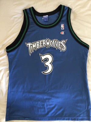 $42 • Buy Vintage Champion Stephon Marbury 44 L Minnesota Timberwolves NBA Jersey Twolves