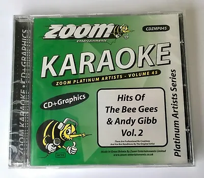 Zoom Karaoke Platinum Artists Series Vol. 45 CD+G -  Bee Gees Andy Gibb (Vol.2) • £3.95