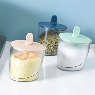 With Lid Seasoning Box Plastic Condiment Container Spice Jar  Salt • £4.38