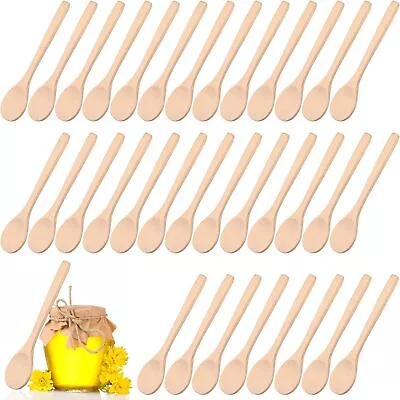 60 Pcs Small Wooden Spoons Mini Wood Spoon Honey Natural Color  • $28.99