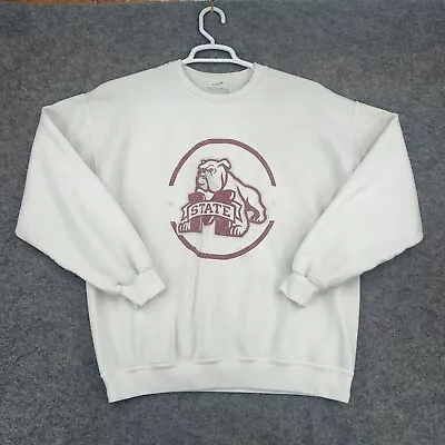 Mississippi State Bulldogs Sweatshirt Womens XL White SEC College Football • $24.99