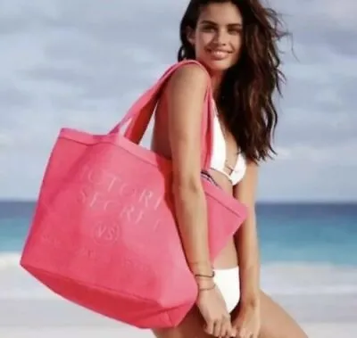 Victoria’s Secret Pink Terry Beach Swim Beach Getaway Tote Duffle Weekender Bag • $19