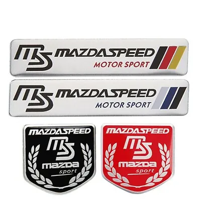 1x JDM Aluminum MS Mazdaspeed German Flag For Car Body Side Sticker Emblem Badge • $11.39