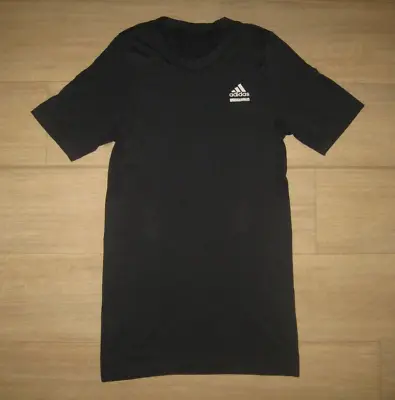 £9.99 • Buy Adidas Techfit Compression Size Small Black Short Sleeve Sports Gym Shirt