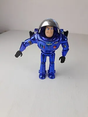 Vintage  Toy Story Stealth Buzz Lightyear Chrome Blue Thinkway Figure Toy • $60.80