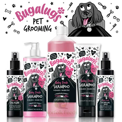 £7.49 • Buy Bugalugs Baby Fresh Dog Grooming Range | Shampoo, Cologne, Detangler | UK MADE