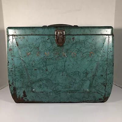 Vintage Kampkold Metal Ice Chest Cooler Tray Turquoise Camping RV Airstream 50s • $134.99