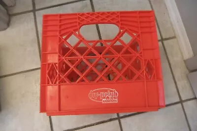 Hy-point Dairies Delaware Vintage Hard Plastic Dairy Crate Bright Red Wht • $13.95