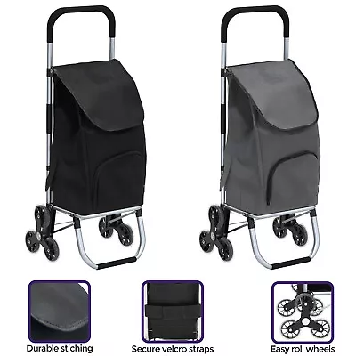 Aluminium Lightweight Shopping Grocery Trolley With Stair Climbing Wheels • £24.99