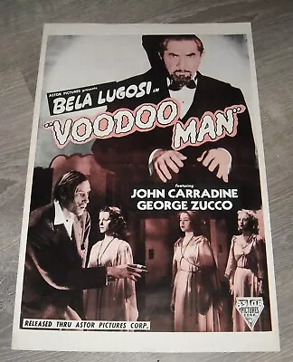 Voodoo Man Promo Horror Movie Pressbook Bela Lugosi John Carradine George Zucco • $9.99
