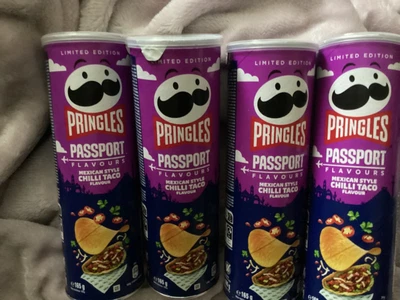 £19.99 • Buy 4 X Pringles Passport Chilli Taco Flavour 165g Cans Only 4 No More.