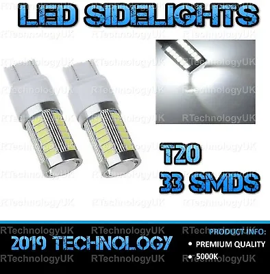 Premium 2020 T20 33 Smd W21/5w 580 7443 Led Drl Sidelight For Vw Caddy Mk3 • $64.70