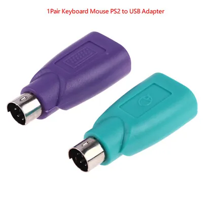 $2.18 • Buy 1Pair Keyboard Mouse PS2 To PS/2 USB Adapter Converter For Usb Keyboard Mouse Bw