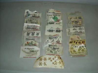 Large Lot Of Vintage Ceramic Decals Assorted Themes • $59.99