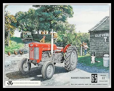 Massey Ferguson 65 Farm Tractor Farmer Garage Workshop Metal Plaque Tin Sign 267 • £6.99