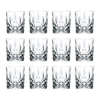 $79 • Buy 12x Whiskey Tumblers Set RCR Crystal Cut Glass Glasses DOF Old Fashioned 340ml