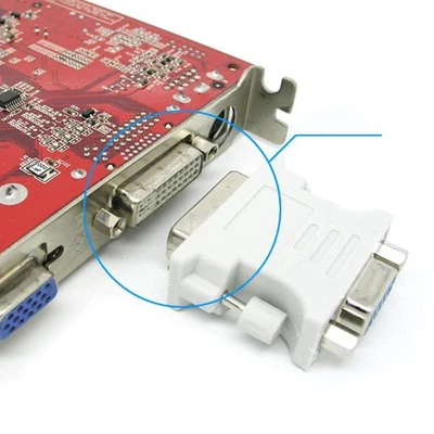 $3.39 • Buy NEW 15-Pin VGA Female To 24+1 Pin DVI-D Male Adapter For PC Converter D7D9