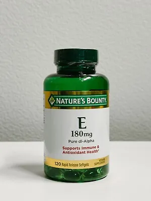 Nature's Bounty Vitamin E Pills And Supplement Softgels 120 Count EXP 01/25 • $12.99