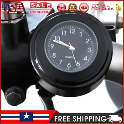 Motorcycle Clock Waterproof 22-25mm Dia Handlebar Watch Luminous Quartz Clock • $7.79